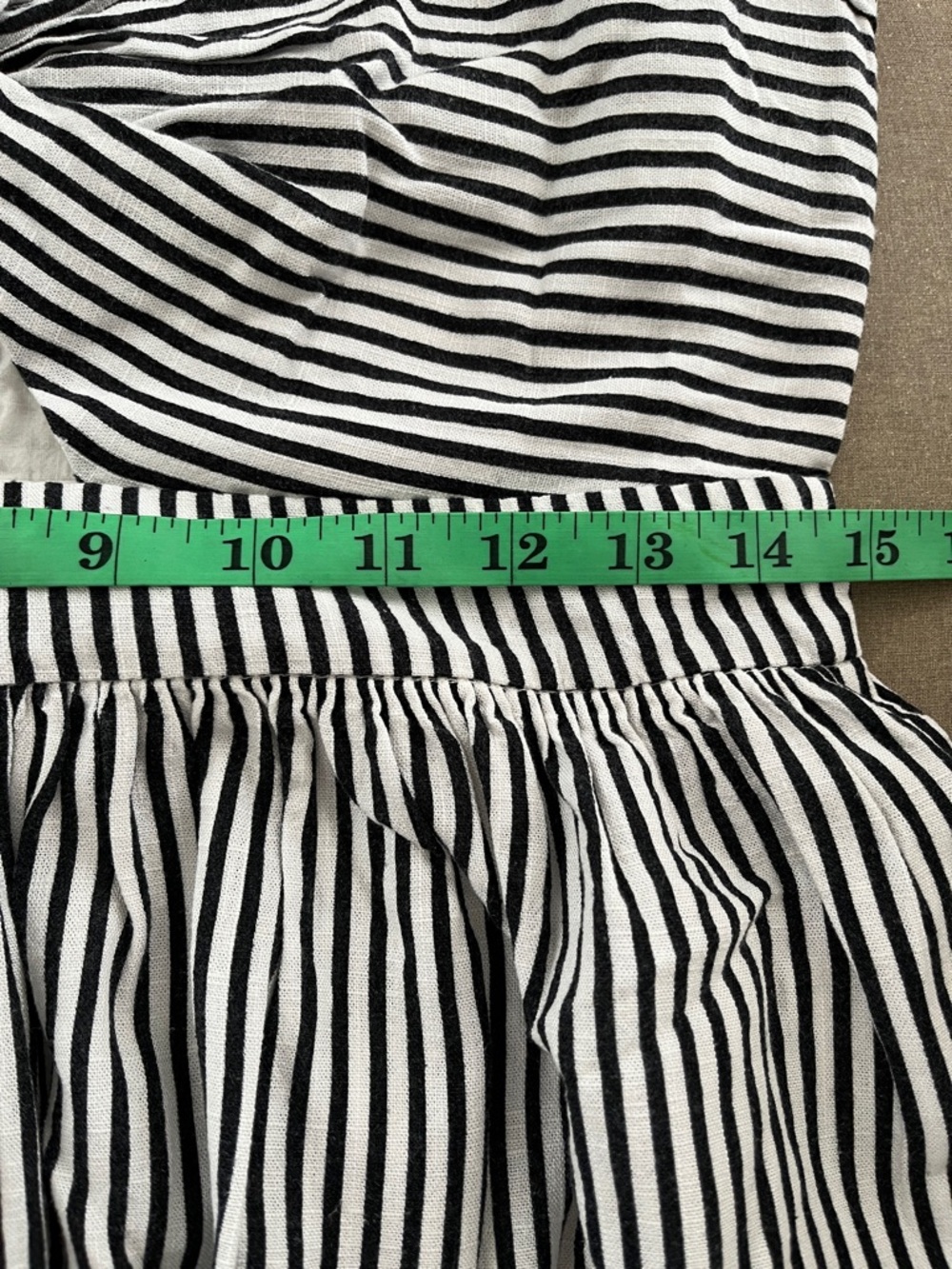 Zara Black and White Striped Midi Tie-Front Skirt - Picture 6 of 8